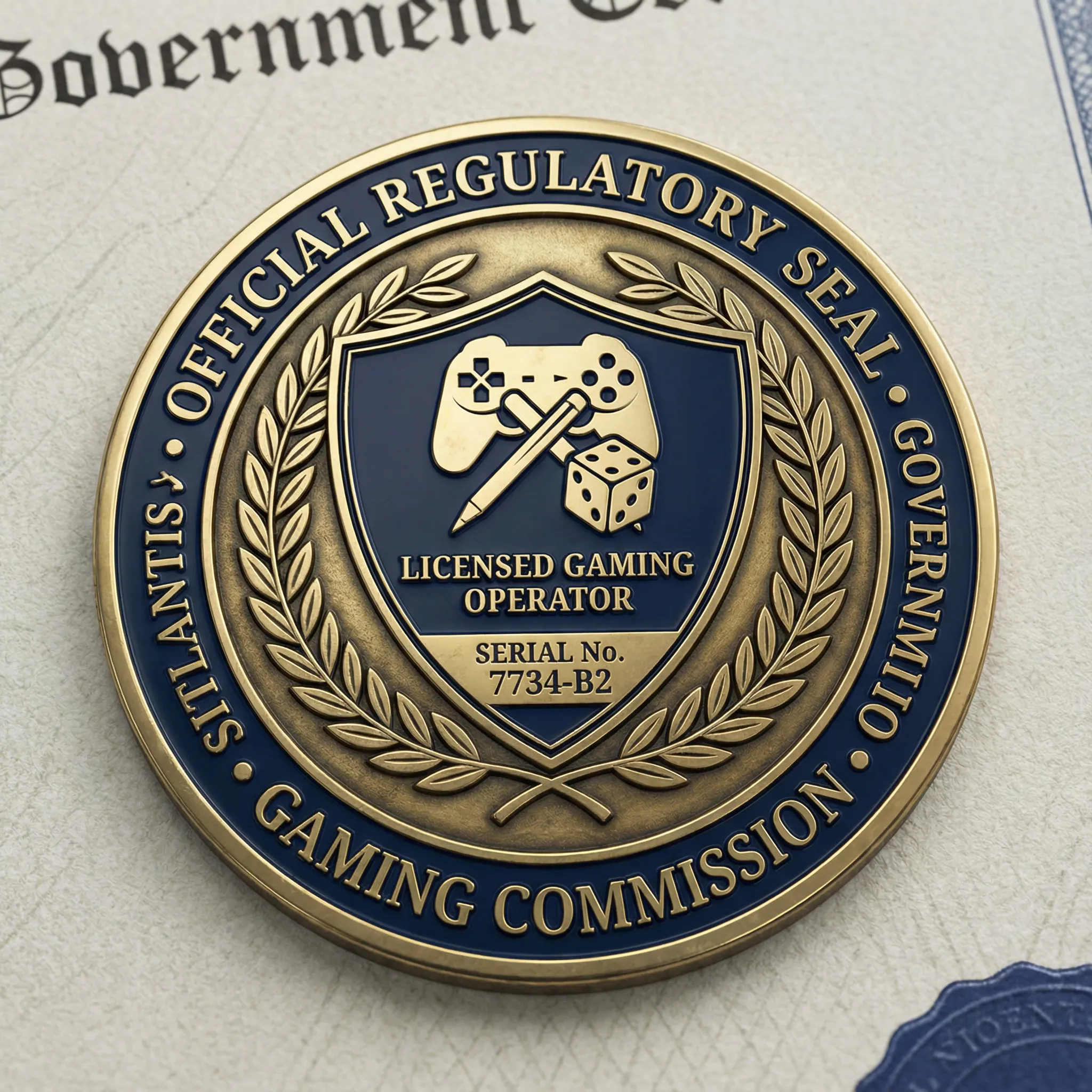 Selo oficial de licença de jogos Curaçao eGaming